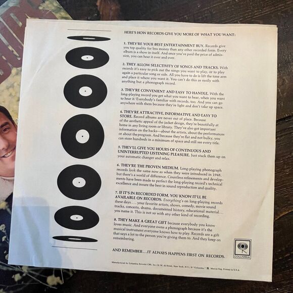 Jim Nabors Galveston Vintage 1969 LP Vinyl Record Album CS 9817 Christmas - Picture 5 of 6